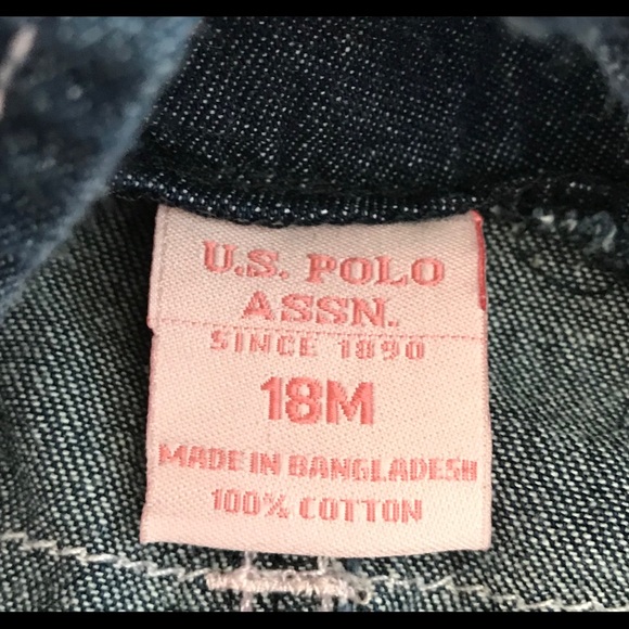 US Polo Association Overalls & Pink Stripe Onesie - Picture 4 of 7